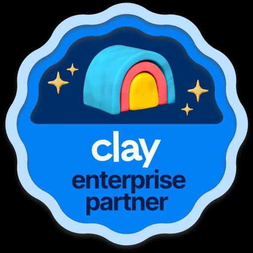 Clay Enterprise Partner credential badge issued by Clay