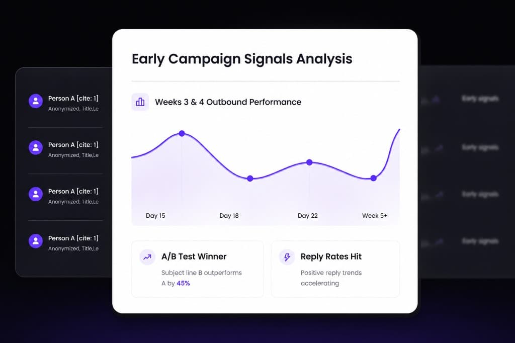 Early campaign signals analysis — outbound performance and A/B test results.